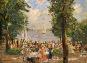 Beergarden near the Wannsee Artwork by Max Liebermann