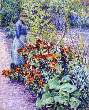 Garden in Giverny Artwork by Louis Ritman