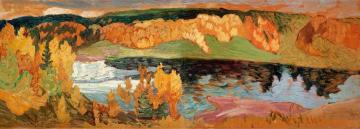 Autumn Landscape Artwork by Helmer Osslund