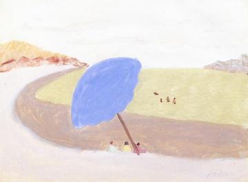Blue Umbrella Artwork by Milton Avery