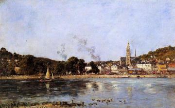 The Seine at Caudebec-en-Caux Artwork by Eugène-Louis Boudin
