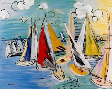 Regatta At Deauville Artwork by Raoul Dufy