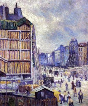 La Rue Réaumur Artwork by Maximilien Luce