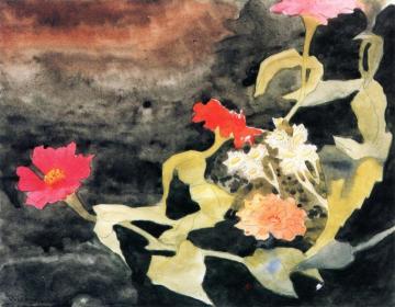 Zinnias Artwork by Charles Demuth