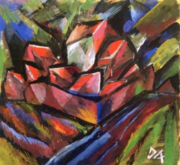 Farmstead Artwork by Otto Dix