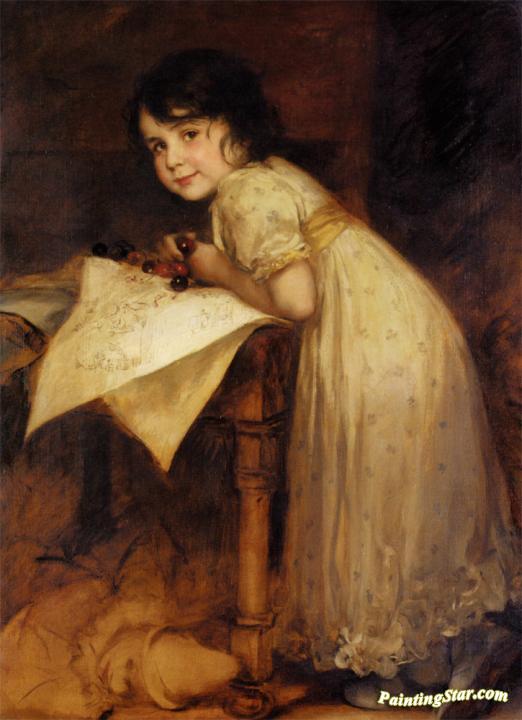 Cherries Artwork by Friedrich August von Kaulbach