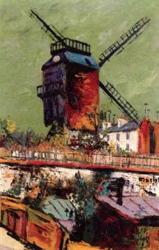 The Moulin de la Galette in the Snow Artwork by Elisée Maclet