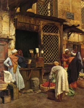 Sharia El-sanadkyeh Artwork by Ludwig Deutsch