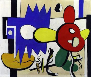 Flower and Butterfly Artwork by Fernand Léger