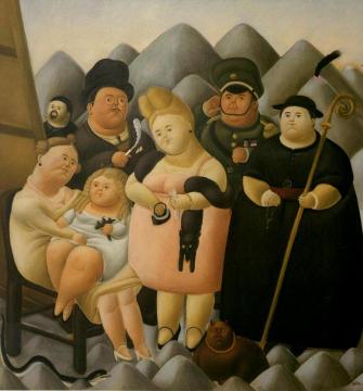 The President's Family Artwork by Fernando Botero