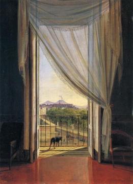 View of Naples through a Window Artwork by Franz Ludwig Catel