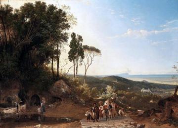 View of Ariccia with the Sea in the Background Artwork by Franz Ludwig Catel