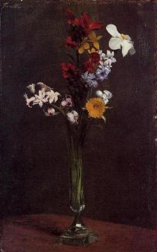 Narcisses, Hyacinths and Nasturtiums Artwork by Henri Fantin-Latour