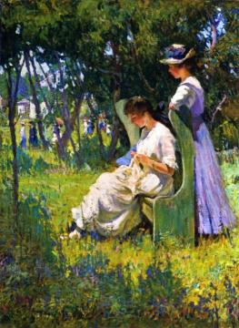 Two Girls, Old Lyme Artwork by Mary Bradish Titcomb