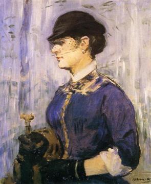 Young Woman In A Round Hat Artwork by Edouard Manet