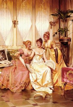 The Three Connoisseurs Artwork by Charles Joseph Frederick Soulacroix