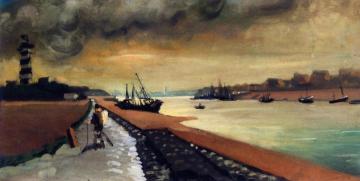Gravelines, Harbor Entrance Artwork by Andre Derain