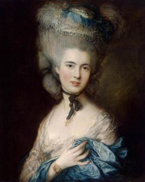 Portrait of a Lady in Blue Artwork by Thomas Gainsborough