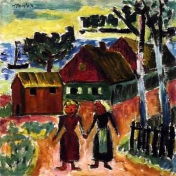 Fishermaidens Artwork by Hermann Max Pechstein