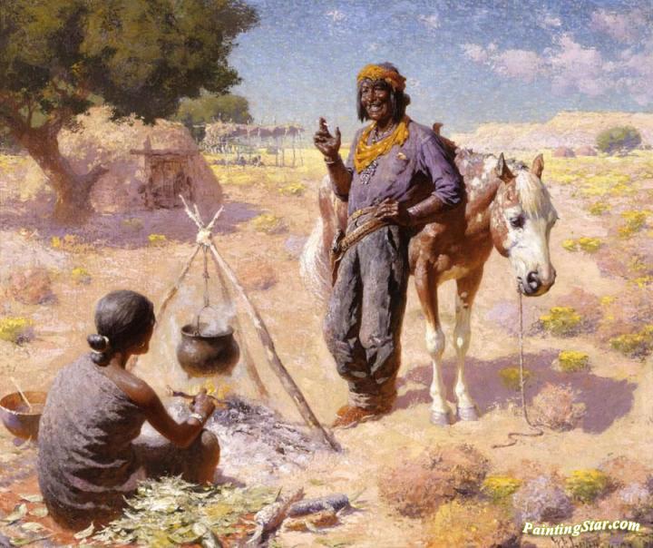 Navajo Courtship Artwork by William Robinson Leigh