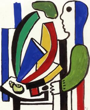 Man with Still LIfe Artwork by Fernand Léger