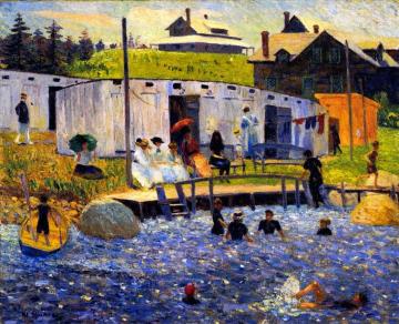 The Bathing Hour, Chester, Nova Scotia Artwork by William James Glackens