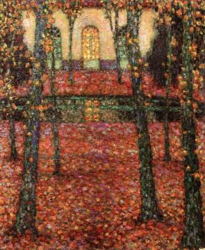 Bassin De Trianon à L'automne Artwork by Henri Le Sidaner