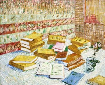 Still Life With Books, Romans Parisiens Artwork by Vincent Van Gogh