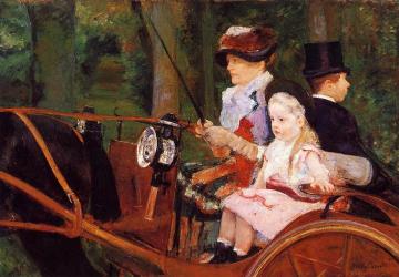 Woman And Child Driving Artwork by Mary Cassatt