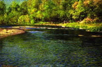 Iredescence of a Shallow Stream Artwork by John Ottis Adams