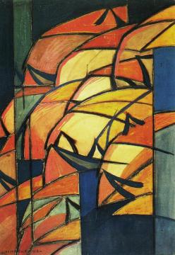 Rhythms Emanating from Antonio Sant'Elia Artwork by Leonardo Dudreville