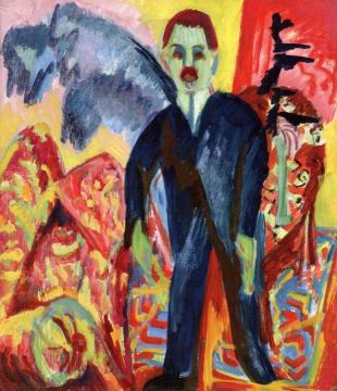 The Ill Caretaker Artwork by Ernst Ludwig Kirchner