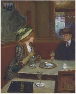 At the Bistro Artwork by Jean Georges Beraud