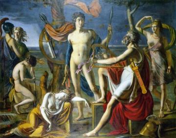 Ossian Reciting His Songs Artwork by Paul Duqueylard