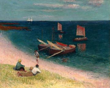 La Côte d'Armor Plage Artwork by Henry Moret