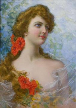 A Young Beauty Artwork by Gaetano Bellei