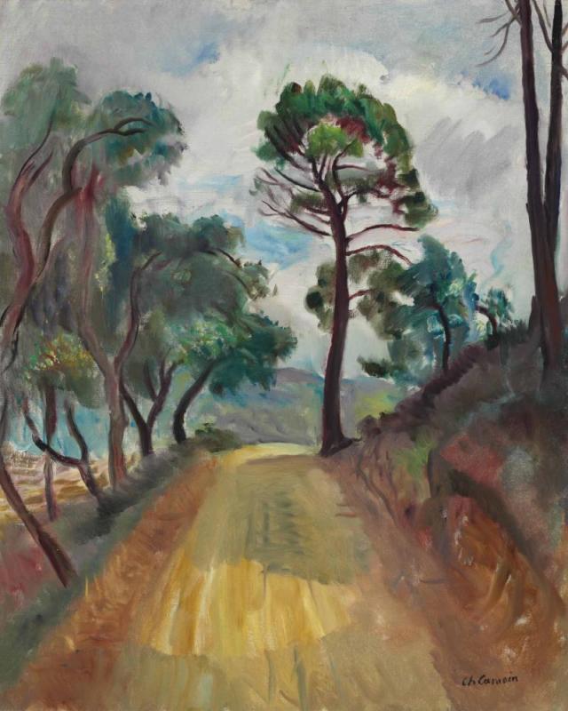 Road To Grimaud With Pines Artwork by Charles Camoin