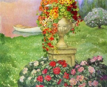 Garden with Urn Artwork by Henri Lebasque