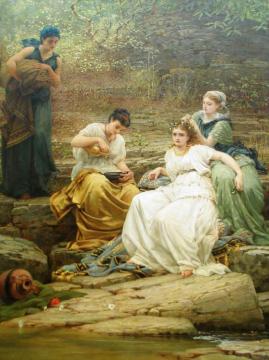 Nausicaa And Her Handmaidens Artwork by George Dunlop Leslie
