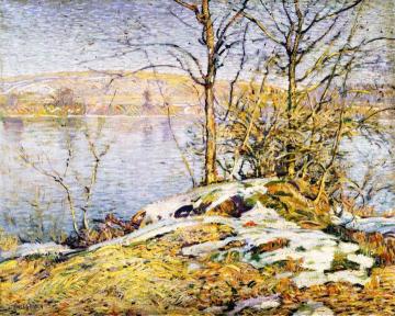 The Delaware in Winter Artwork by Charles Rosen