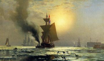 New York from the Channel Artwork by Edward Moran