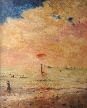 Off The Coast At Deauville Artwork by Alfred Stevens