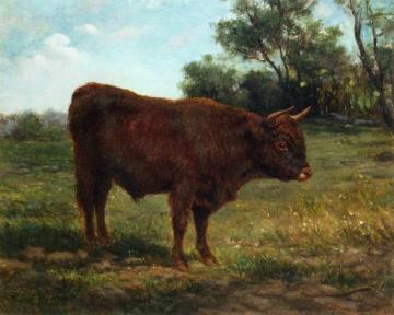 Longhorn Bull In A Landscape Artwork by Rosa Bonheur