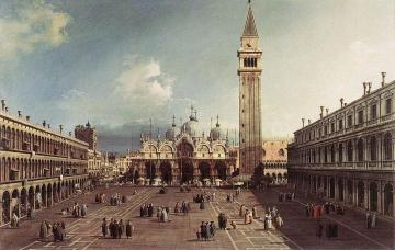 Piazza San Marco with the Basilica Artwork by Giovanni Antonio Canal