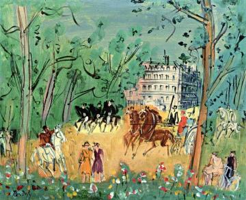 Promenade In The Bois De Boulogne Artwork by Jean Dufy