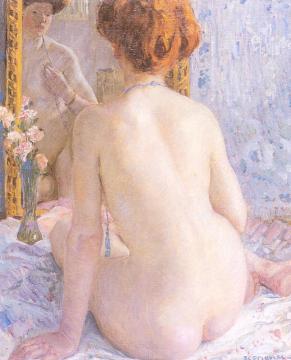 Reflections (Marcelle) Artwork by Frederick Carl Frieseke