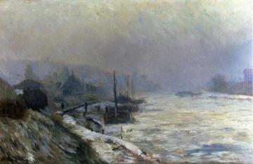 The Seine in Winter Artwork by Albert Lebourg