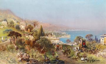 Hustle and Bustle in a Southern Harbour City Artwork by Robert Alott