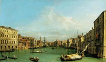 The Grand Canal from the Palazzo Foscari to the Carita Artwork by Giovanni Antonio Canal