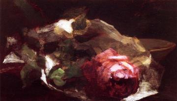 Still Life With Rose Artwork by John La Farge